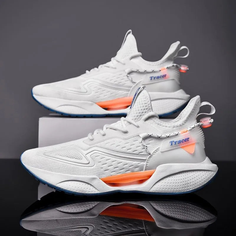 BAEWOON B23 Men's Sport Shoes Spring Autumn New Mesh Breathable Flat Running Sneakers Men's Casual Shoes Fashionable Lightweight