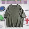 USA Warehouse 210g Oversized Tshirts for Men Short Sleeve Vintage Washed Basic Loose Tees
