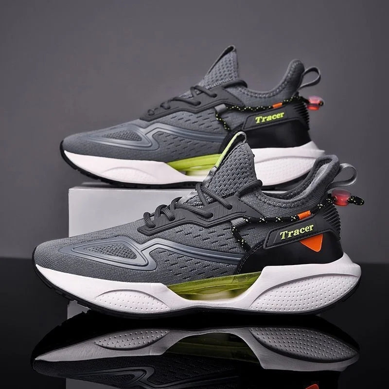 BAEWOON B23 Men's Sport Shoes Spring Autumn New Mesh Breathable Flat Running Sneakers Men's Casual Shoes Fashionable Lightweight