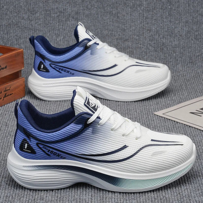 Coconut Men's Shoes Summer New Breathable Mesh for Lace-Up Sneakers Non-Slip Soft-Soled Running Casual Leisure Clunky Shoes