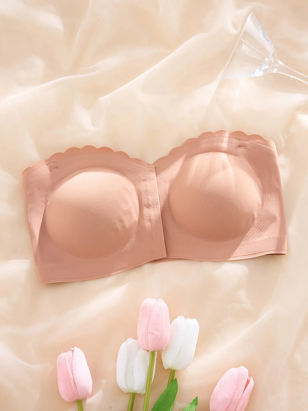 Seamless Ladies Tube Top Bralette Bandeau Bustier Invisible Wrap Bra Plus Size Strapless Bra Bralette Sin Tirantes Para Mujer