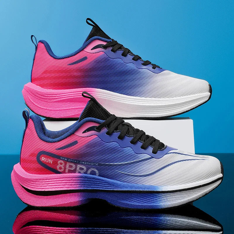 New Arrival Ultra-light Shock Absorption Fashion Couple Running Sneakers Easy to Match