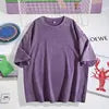 USA Warehouse 210g Oversized Tshirts for Men Short Sleeve Vintage Washed Basic Loose Tees
