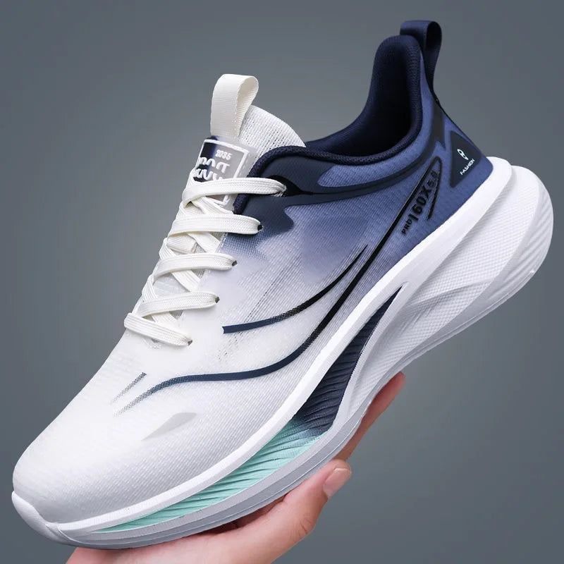 Coconut Men's Shoes Summer New Breathable Mesh for Lace-Up Sneakers Non-Slip Soft-Soled Running Casual Leisure Clunky Shoes