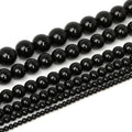High Quality Nature Black  Round Ball Stone Bead Dyed 15" Beads For Jewelry making DIY 3mm 4mm 6mm 8mm 10mm 12mm pick