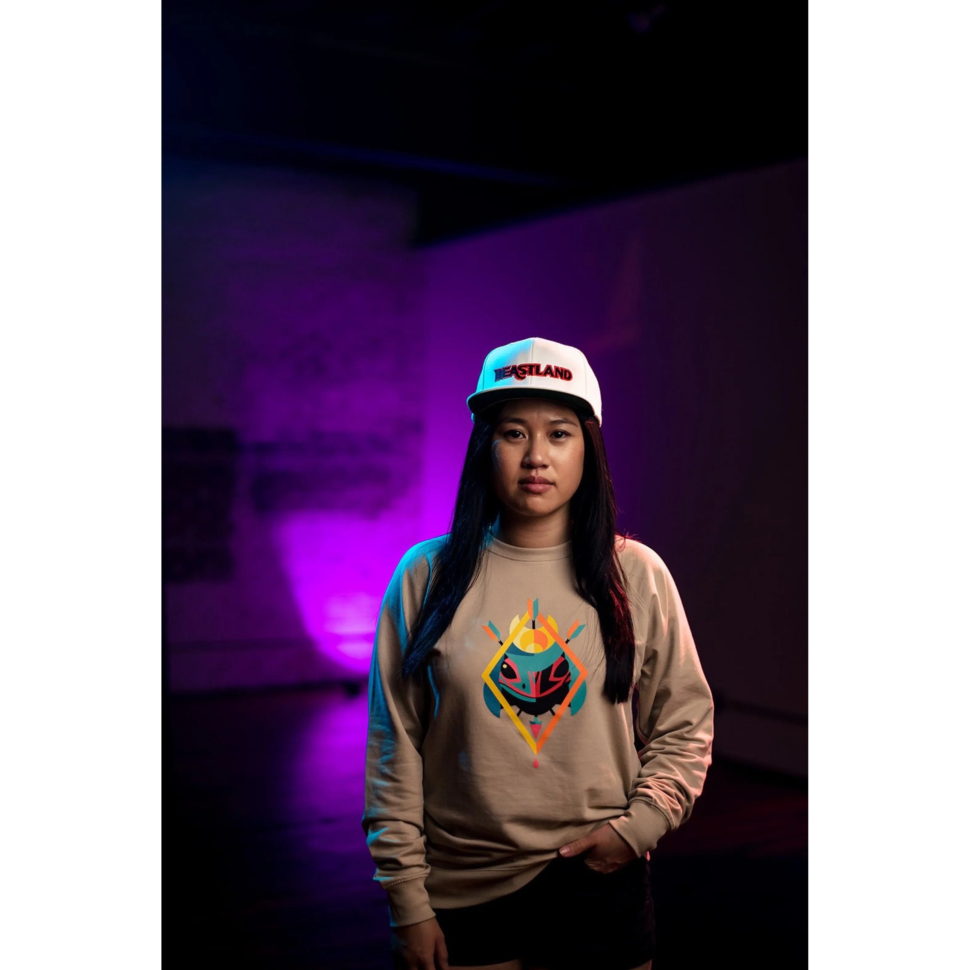 TD Beastland Harlequin Women's Silk Sweatshirt High Quality Hooded 4XL Hoodies with Embroidered 3D Pattern for Winter