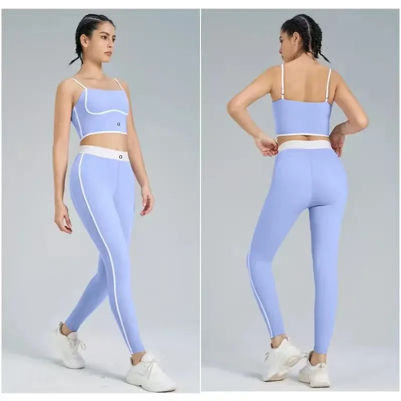 Yoga Set Women Two Pieces Bralette Gym Sports Tracksuits Bra Fitness Shorts Fared Pant Workout Sports Clothes
