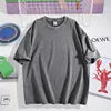 USA Warehouse 210g Oversized Tshirts for Men Short Sleeve Vintage Washed Basic Loose Tees