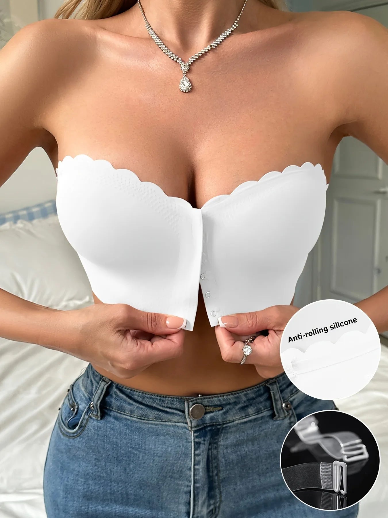 Seamless Ladies Tube Top Bralette Bandeau Bustier Invisible Wrap Bra Plus Size Strapless Bra Bralette Sin Tirantes Para Mujer
