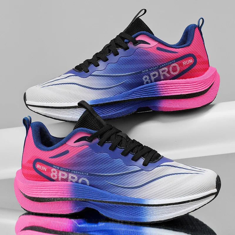 New Arrival Ultra-light Shock Absorption Fashion Couple Running Sneakers Easy to Match