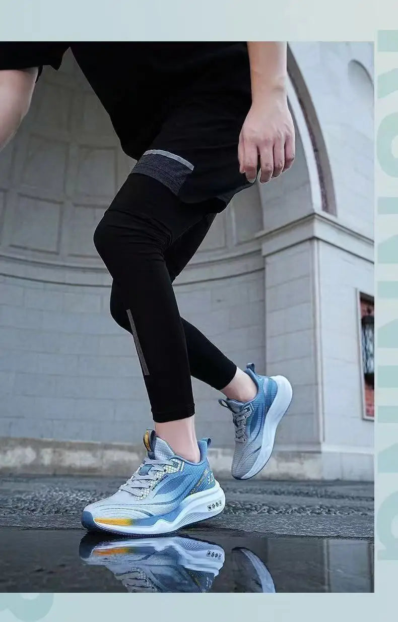 Fashionable Men's Running Shoes Comfortable Breathable Outdoor Casual Sports Shoes Low Top round Toe Thick Heel EVA Insole