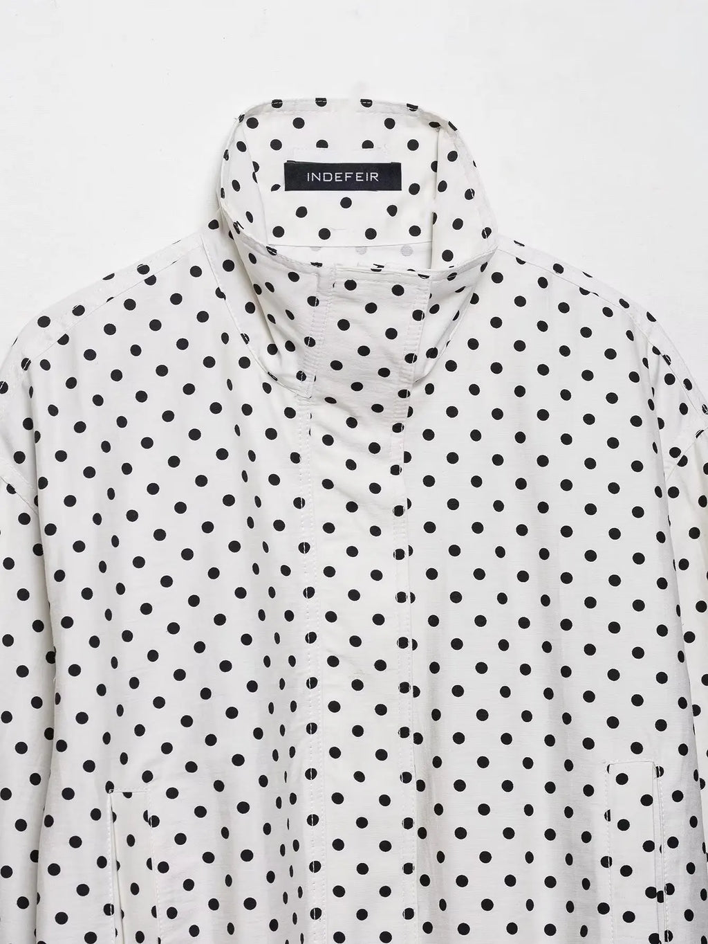 Polka Dot Print Short Coats Women's High Street Long Sleeve Jackets for Women 2026 Elegant Office Ladies Casual Outerwear