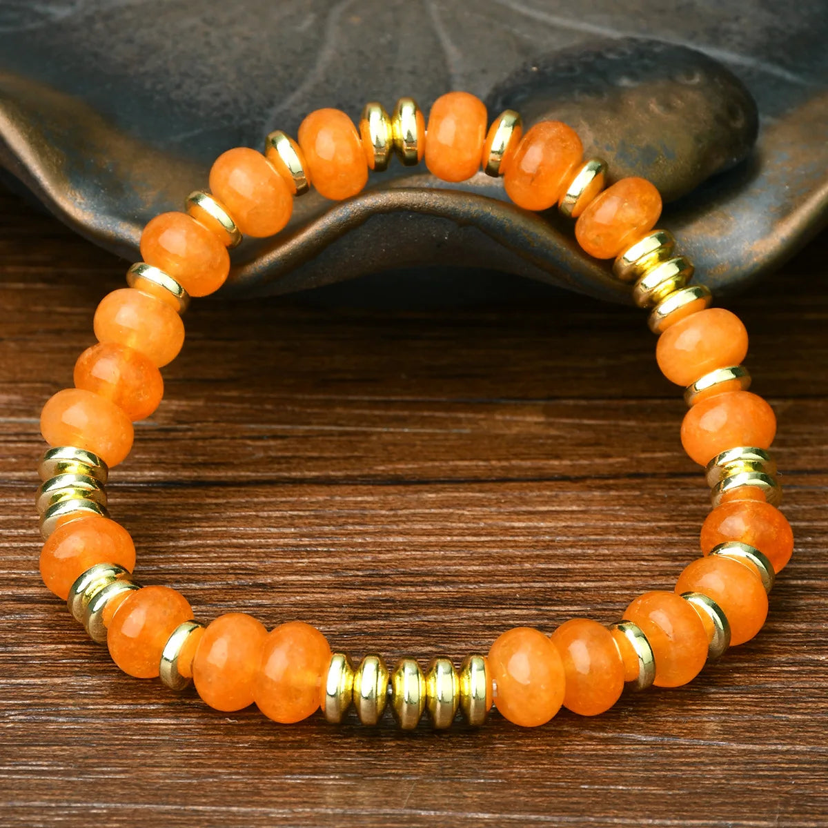 1pc Bohemian Colorful Natural Stone Elastic Bracelet Women's Fashion Sweet Festival Party Handmade Jewelry