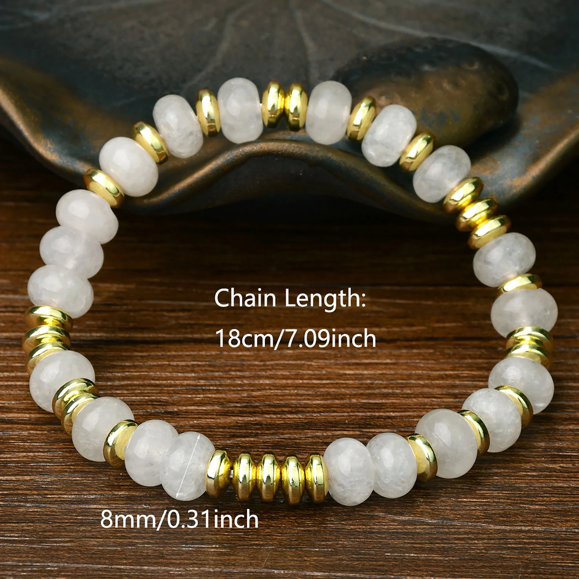 1pc Bohemian Colorful Natural Stone Elastic Bracelet Women's Fashion Sweet Festival Party Handmade Jewelry