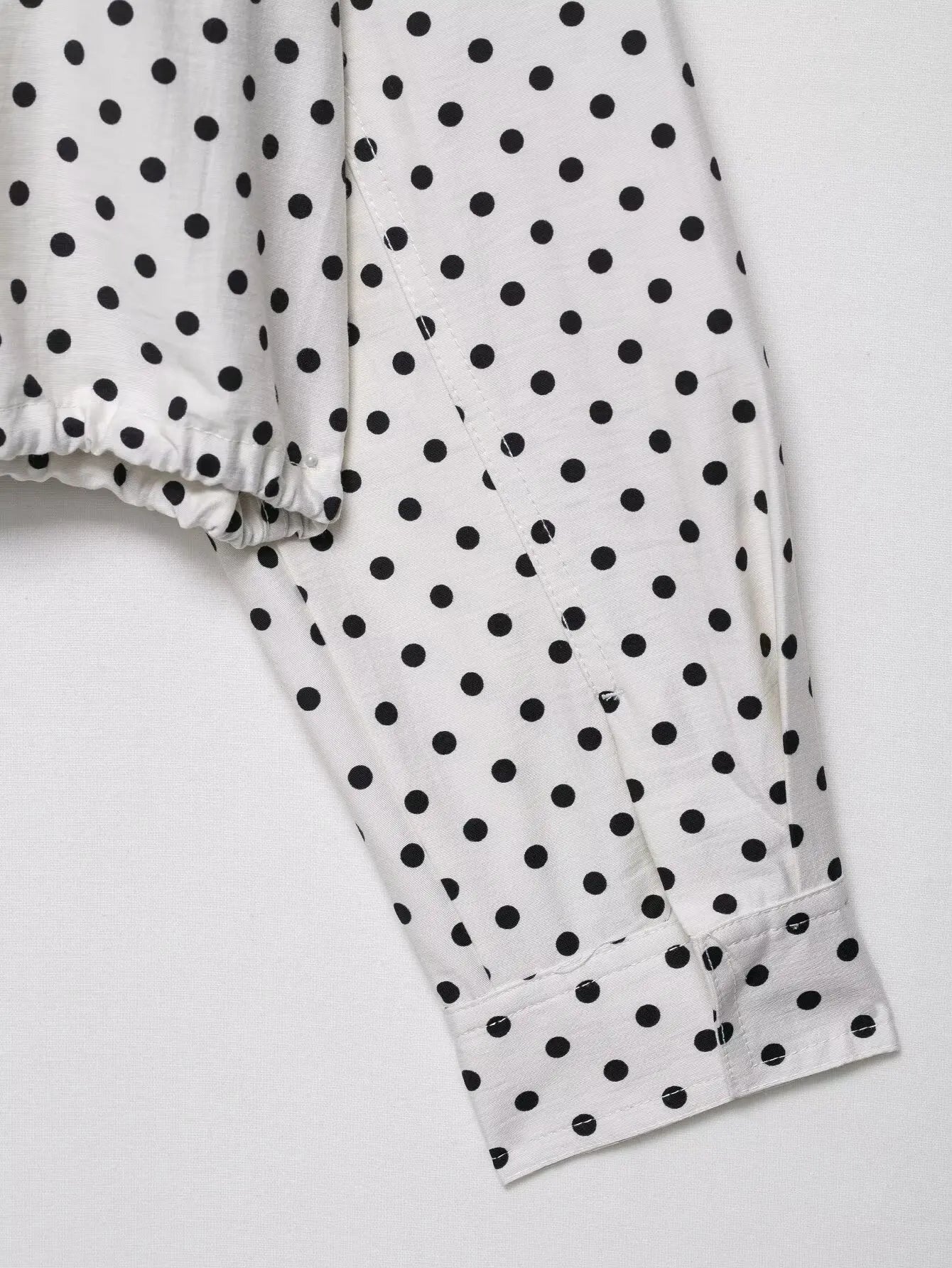 NLZGMSJ Women's Polka Dots Short Jacket Women's Stand Collar Zipper Top Short Set Female Casual Loose Coat