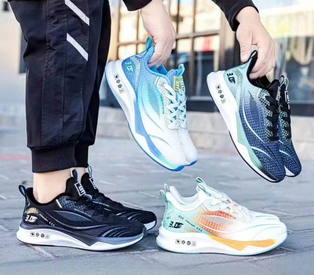 Fashionable Men's Running Shoes Comfortable Breathable Outdoor Casual Sports Shoes Low Top round Toe Thick Heel EVA Insole