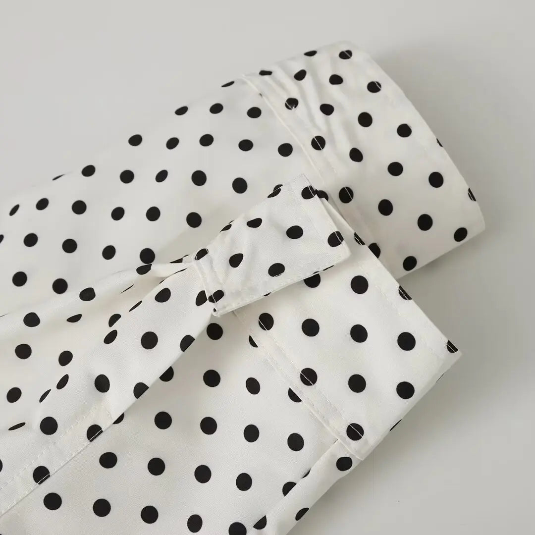 YENKYE New 2026 Women's Red Polka Dot Cropped Jacket Stand Collar Drawstring Waist Long Sleeve Casual Loose  Outerwear