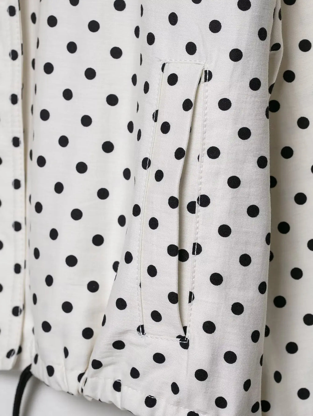 NLZGMSJ Women's Polka Dots Short Jacket Women's Stand Collar Zipper Top Short Set Female Casual Loose Coat
