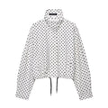 Polka Dot Print Short Coats Women's High Street Long Sleeve Jackets for Women 2026 Elegant Office Ladies Casual Outerwear