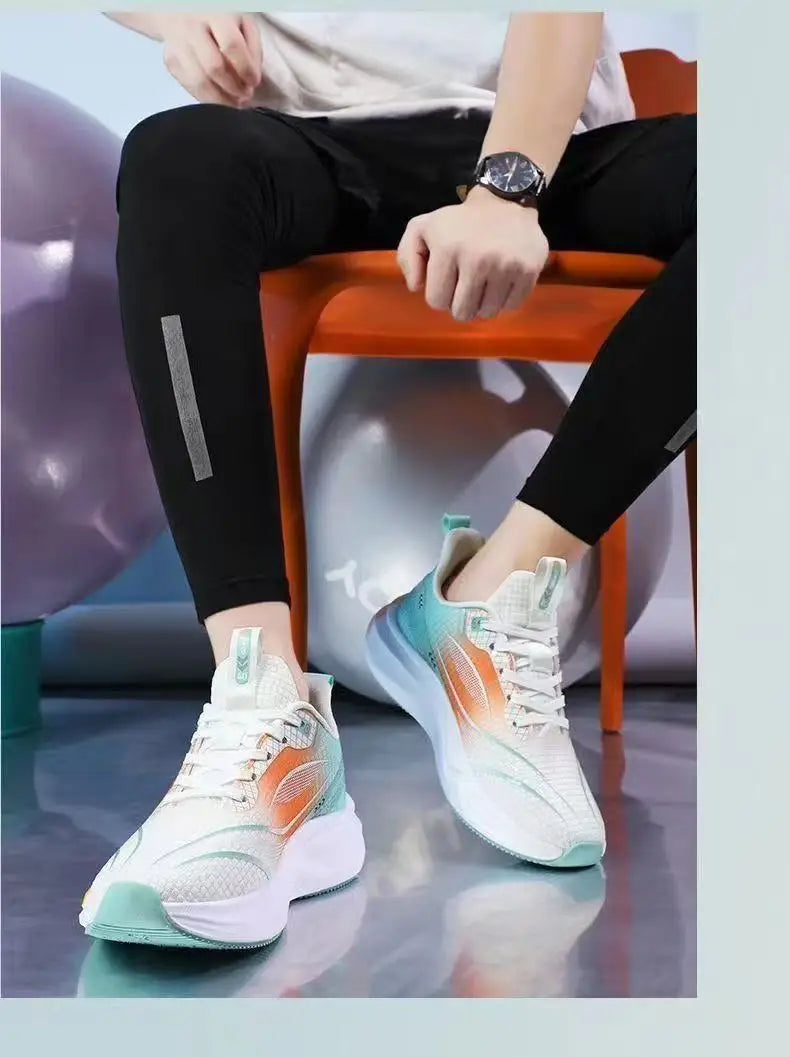 Fashionable Men's Running Shoes Comfortable Breathable Outdoor Casual Sports Shoes Low Top round Toe Thick Heel EVA Insole