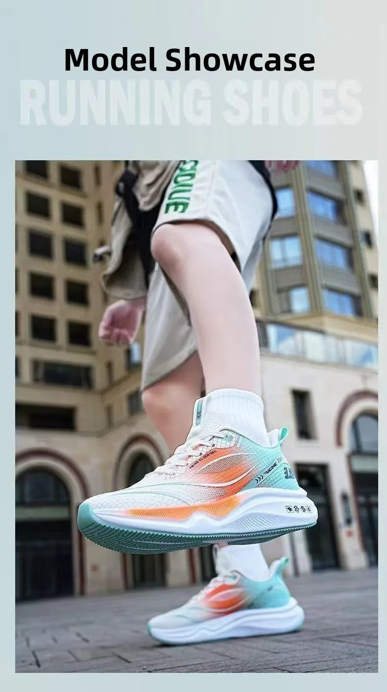 Fashionable Men's Running Shoes Comfortable Breathable Outdoor Casual Sports Shoes Low Top round Toe Thick Heel EVA Insole