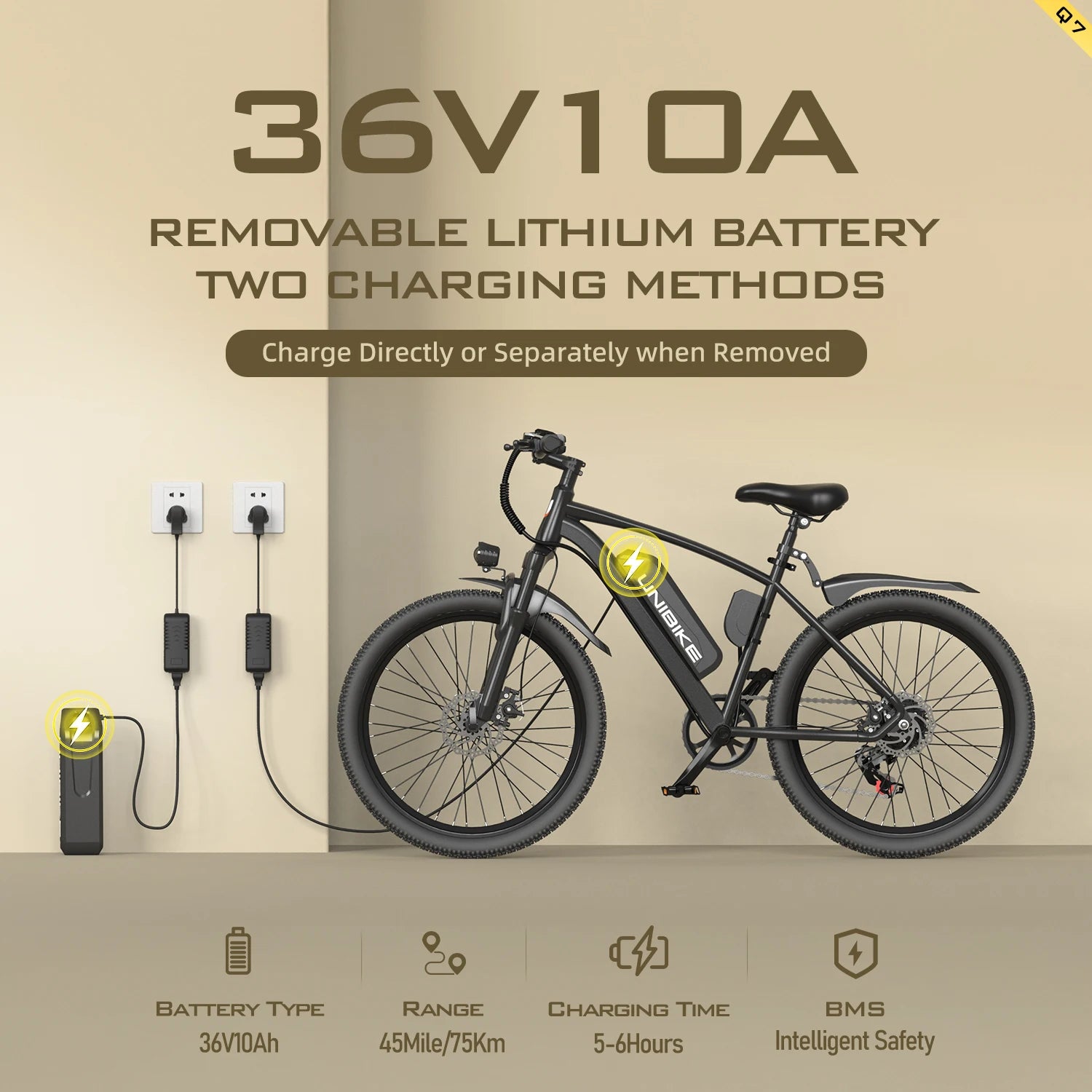 Powerful Men Carbon Steel Frame Electric Bicycle 26inch Mountain City Electric Bike EU USA Warehouse Dropshipping