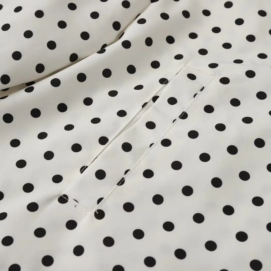 YENKYE New 2026 Women's Red Polka Dot Cropped Jacket Stand Collar Drawstring Waist Long Sleeve Casual Loose  Outerwear