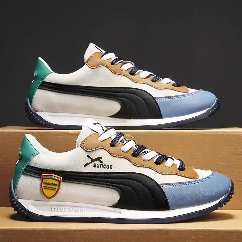 Fashionable Men's Running Shoes Comfortable Breathable Outdoor Casual Sports Shoes Low Top round Toe Thick Heel EVA Insole