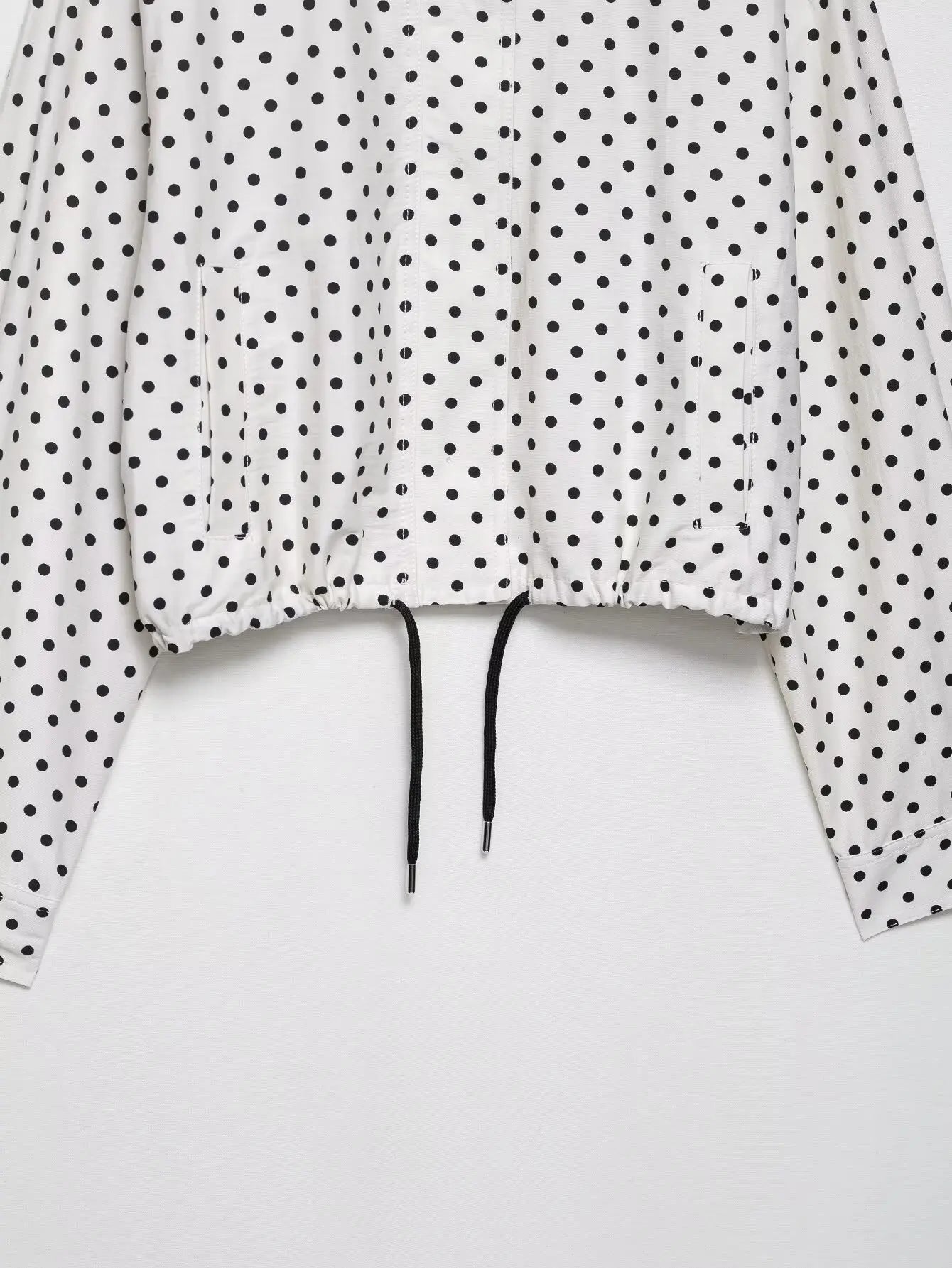 Polka Dot Print Short Coats Women's High Street Long Sleeve Jackets for Women 2026 Elegant Office Ladies Casual Outerwear