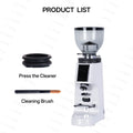 CAFOVO G764F Coffee Burr Grinder 64mm Flat Burr Coffee Grinder 100-Step Adjustment Time Quantification MIller for Home Barista