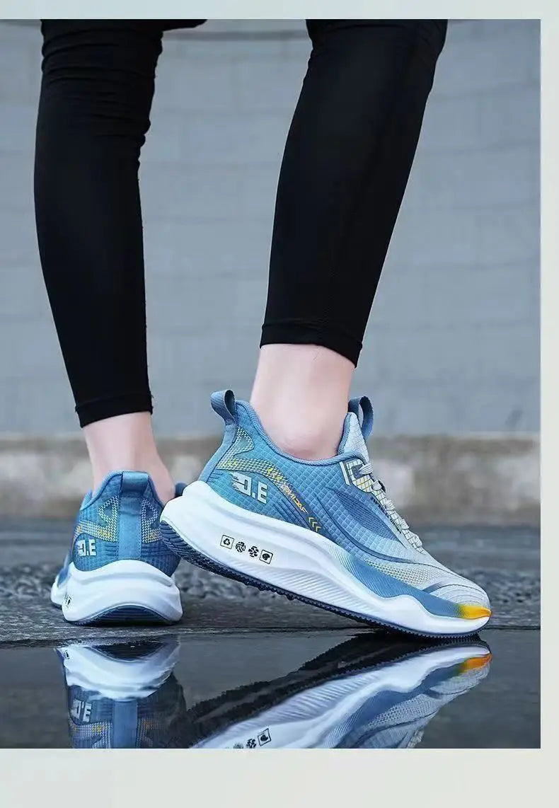 Fashionable Men's Running Shoes Comfortable Breathable Outdoor Casual Sports Shoes Low Top round Toe Thick Heel EVA Insole