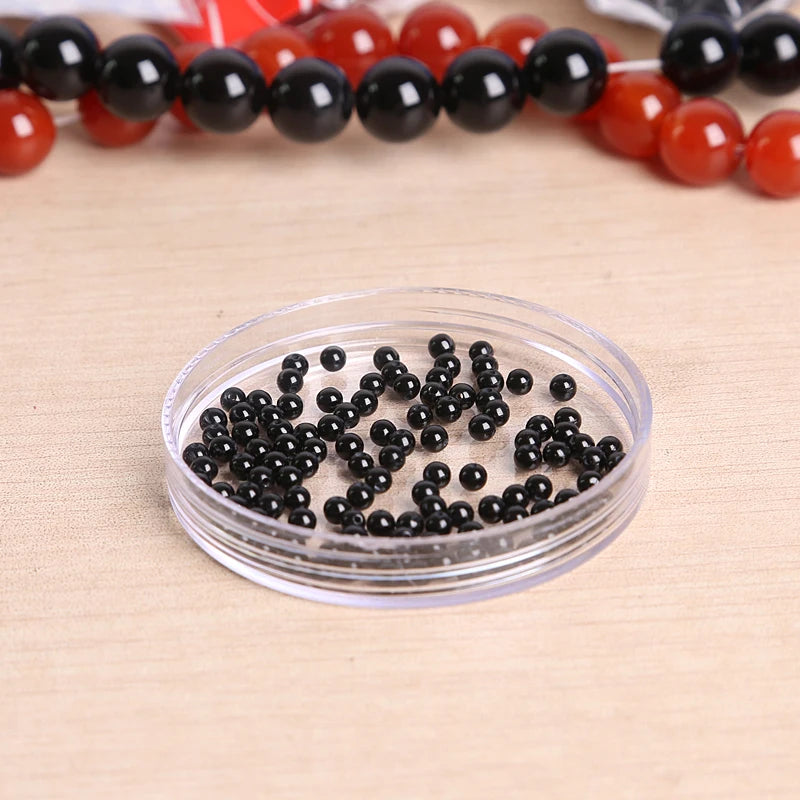 High Quality Nature Black  Round Ball Stone Bead Dyed 15" Beads For Jewelry making DIY 3mm 4mm 6mm 8mm 10mm 12mm pick