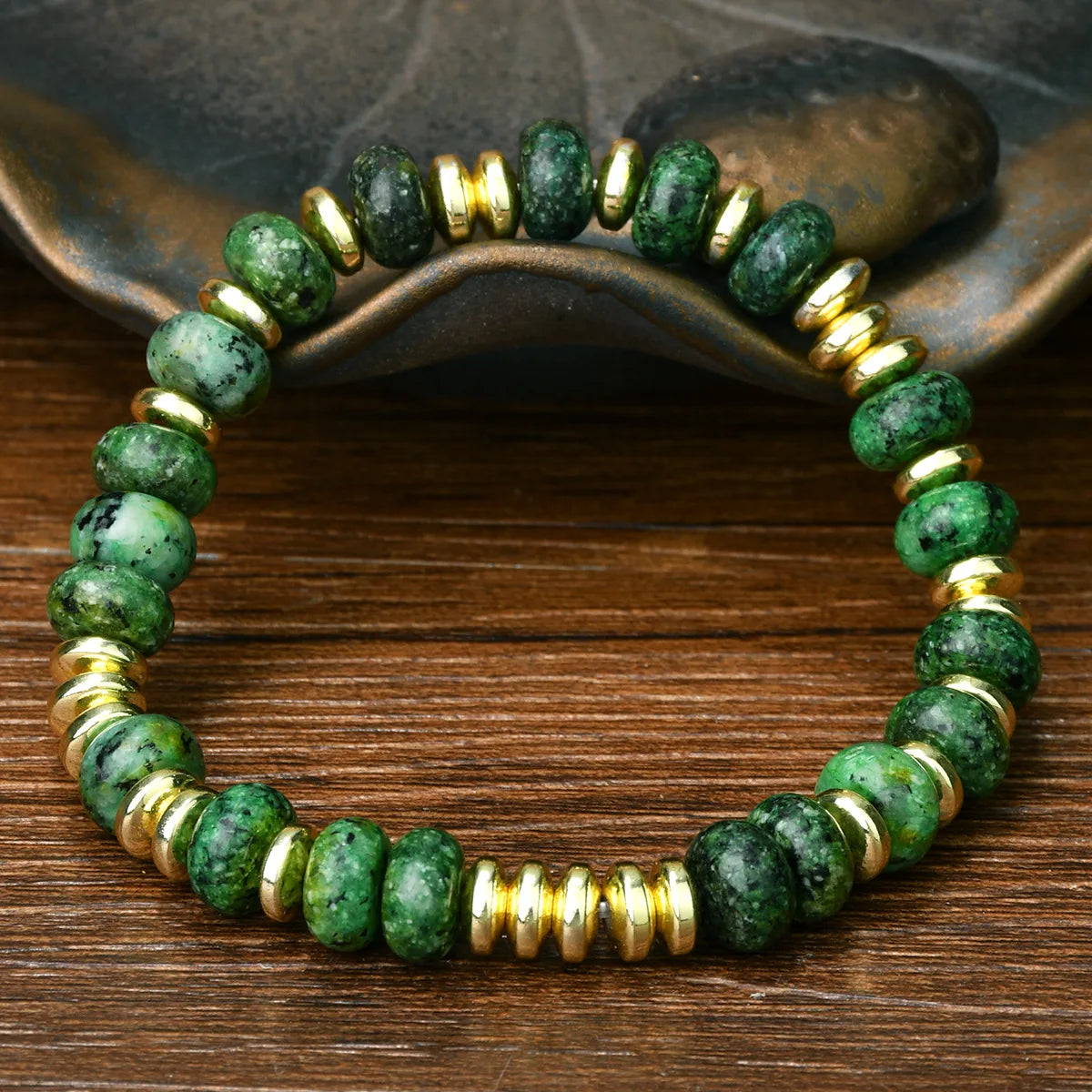 1pc Bohemian Colorful Natural Stone Elastic Bracelet Women's Fashion Sweet Festival Party Handmade Jewelry