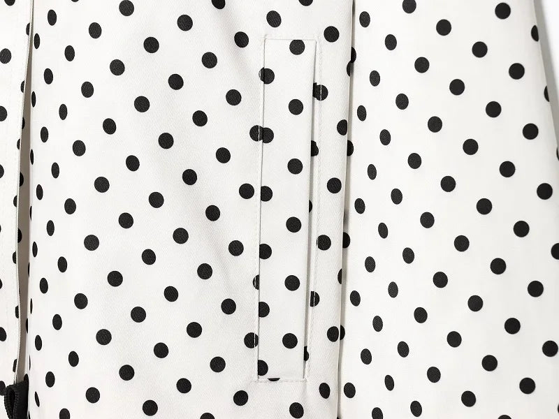 ZOCI Polka Dot Oversized Jackets for Women Zipper Women's Bomber Jacket Loose Demi-season Jacket for Women Outerwears Overcoat